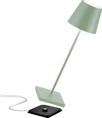 Obrázok produktu pre Zafferano Stolná lampa na batérie Poldina Pro 380 mm Svetlozelená/šalvia