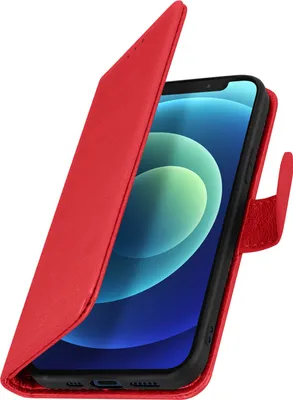 Produktbild von Avizar, Kunstleder-Klappetui mit Standfunktion für Apple iPhone 12 Mini, Rot