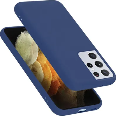 Produktbild von Cadorabo Schutzhülle für Samsung Galaxy S21 ULTRA Hülle in Blau Handyhülle Case Cover TPU Etui