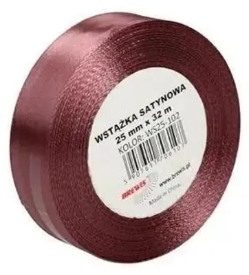 Immagine prodotto di Nastro di raso rosa sporco 25mm x 32m