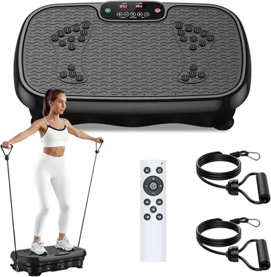 Produktbild von Vibrationsplatte für den Heimgebrauch – Trainingsgerät – Fitness zu Hause – 120 Leistungsstufen, 5 Modi – 81 kg – Schwarz