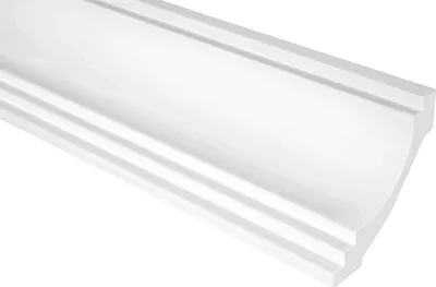 Produktbild von GRAND DECOR Stuckleisten Decke modern, PolyurethanHartschaum & Flexibel - 2m Deckenleisten glatt Rahmenleisten Deckenstuck zum kleben (2 Meter P807 weiß)