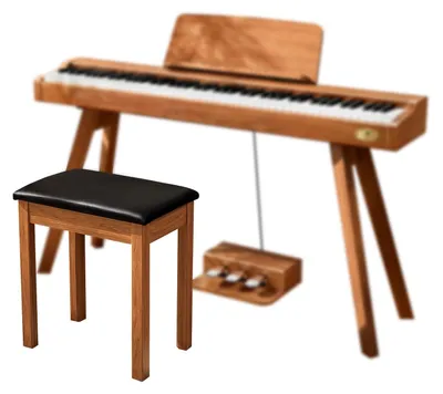 Produktbild von Pianokrücke aus massivem Holz - Verstellbar - Ergonomisches Design