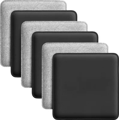 Produktbild von Sitzkissen zum Wenden Filz und Kunstleder 6er Set