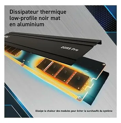 Produktbild von Crucial Pro CP24G56C46U5, 24 GB, 1 x 24 GB, DDR5, 5600 MHz, 288-pin DIMM