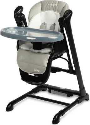 Produktbild von CARETERO 2in1 Baby Hochstuhl mit Schaukel Schaukelstuhl Elektrisch - Grau