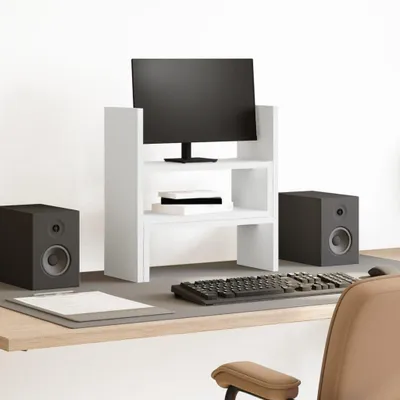 Imagen del producto de Organizador de escritorio de madera ajustable con estante