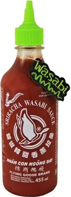 Produktbild von [ 455ml ] FLYING GOOSE Sriracha Sauce mit Wasabi / Sriracha Wasabi VEGETARIAN