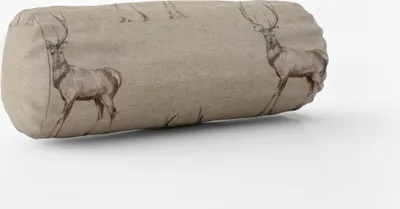 Produktbild von SCHÖNER LEBEN. Kissenhülle Fryett`s Landhaus Hirsch natur braun Größe 15x40cm (ØxB) Nackenrolle 15x40cm (ØxB) Nackenrolle Größe