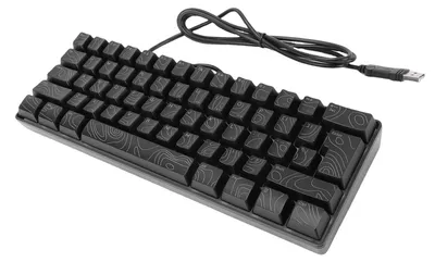 Obrázek produktu pro 61 klávesová RGB herní klávesnice 60 % mechanická RGB podsvícená ergonomická kabelová klávesnice černá
