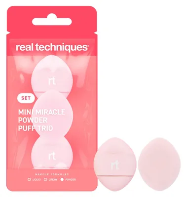 Productafbeelding van Real Techniques Mini Miracle Powder Puff Trio: set van drie mini-poederkwastjes