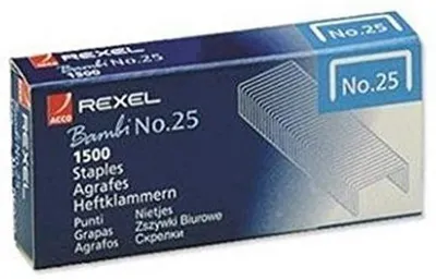 Produktbild von Rexel Heftklammern nº 25 - Box 1500 Stück.