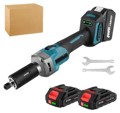 Produktbild von Elektrischer Winkelschleifer, 35000 U/min bürstenloser Motor, einstellbare Geschwindigkeit, 2 Batterien (Leistungsanzeige)