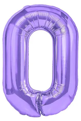 Produktbild von Folienballon, Zahl 0, violett, 100 cm