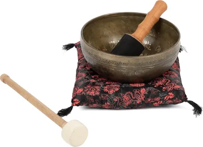 Produktbild von Tibetische Klangschale „Singing Bowl“ mit BLUME DES LEBENS, ca. 1700 g, Ø 23 cm