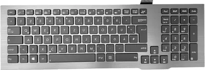 Image de FRANÇAIS - Clavier gris avec éclairage, cadre compatible avec Asus G75VW-BBK5