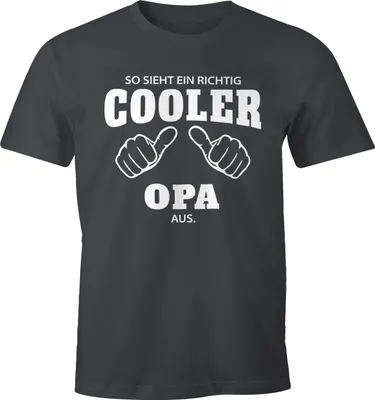 Produktbild von Herren T-Shirt So sieht ein richtig ein richtig cooler Opa aus Fun-Shirt Moonworks® dunkelgrau M