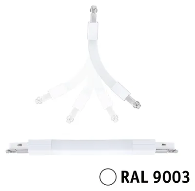 Produktbild von URail Verbinder Flex II  227x18mm max. 1000W Signalweiß