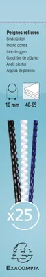 Produktbild von Exacompta Schachtel mit 25 Spiralen 10 mm PVC für die Bindung, A4, Weiß, 76300E