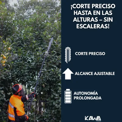 Immagine prodotto di Potatore telescopico, alimentazione a batteria, 18 V, 2 batterie da 4 Ah, 400 W