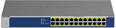 Zdjęcie produktu dla NETGEAR GS524PP, Nie zarządzany, Gigabit Ethernet (10/100/1000), Obsługa PoE, Możliwości montowania w stelażu