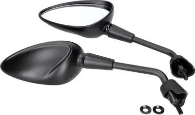 Produktbild von 101_Octane Spiegel Set M8 kurz, schwarz matt kompatibel mit Vespa GTS HPE, Sprint, Primavera