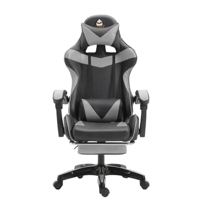 A gaming chair on a white background.