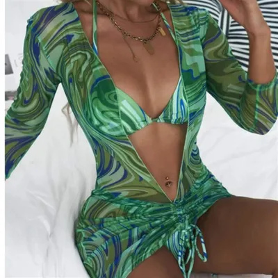 Produktbild von ANTCOOL Bikini Dreiteiler (Grün)