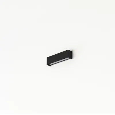 Produktbild von Wandleuchte Metall E14 26 cm breit Up Down Schwarz länglich Wandlampe