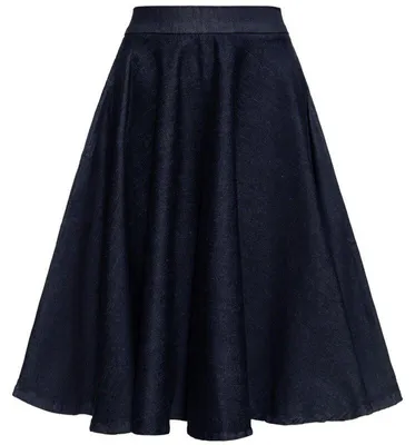 Produktbild von Queen Kerosin Denim Tellerrock - Full Circle Dark Blue L