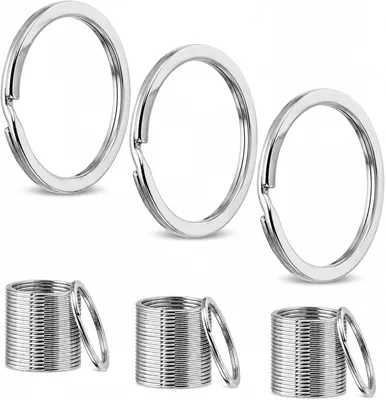Produktbild von Metall Schlüsselringe 30 mm Durchmesser, 50 Stück, silber, für Schlüsselorganisation