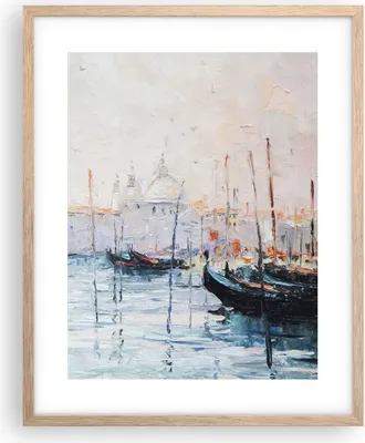 Produktbild von Gerahmtes Poster - Rahmen in heller Eiche - Venedig Basilika - 40x50 cm - Wand Bild - Wanddeko - Wandbilder - Kunstposter - Wandposter - Bilderrahmen - Bilder - Kunstdruck - Wandbild - P2NPA40x50-3662