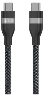 Imagen del producto de Anker - Cable USB - 24 pines USB-C (macho) a 24 pines USB-C (macho) - 90 cm - Alimentación USB (240 W), cable trenzado -