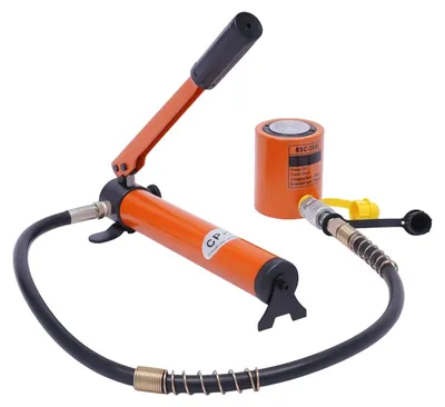 Produktbild von Hydraulikpumpe - Manuelle Wagenheberpumpe - 20 t Hubkraft - 70 MPa Druck - Stahlgehäuse - - Orange