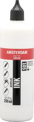 Immagine prodotto di Amsterdam Flacone di inchiostro acrilico 250 ml Bianco titanio 105