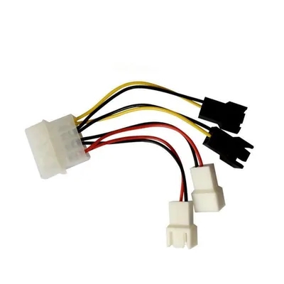 Produktbild von 1 stücke 4-Pin zu 3-Pin CPU / Gehäuselüfter Stromkabel Adapter Stecker 12 v * 2/
