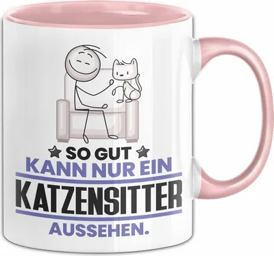 Produktbild von Katzensitter Geschenk Tasse So Gut Kann Nur Ein Katzensitter Aussehen Geschenkidee Kaffee-Becher (Rosa)