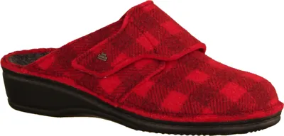 Produktbild von Finn Comfort Andermatt Damen Hausschuhe Rot Karofilz NEU - Haus - hüttenschuhe Damen Hausschuhe, Rot