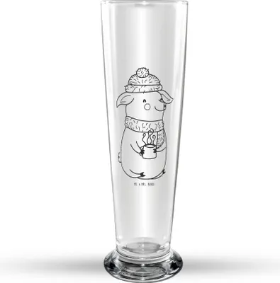 Produktbild von Mr. & Mrs. Panda Bierglas Schwein Glühwein - Transparent - Geschenk, Glühschwein, Glasbierglas, Bierbecher, Trinkglas, Punsch, Glasbecher, Weihnachten, Bier Glas