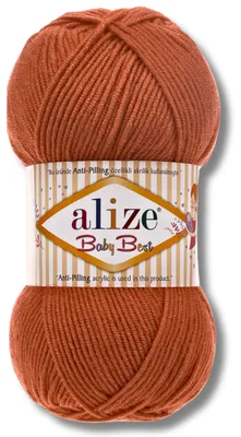 Productafbeelding van Alize 1x 100g Baby Best garen, anti-pluis, effen kleur, geschikt voor haken en breien (408)
