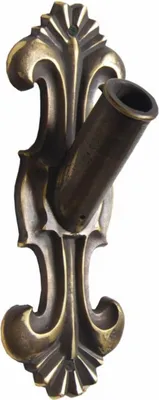 Produktbild von Casa Padrino Barock Flaggenstockhalter Bronze 12 x 11 x H. 33 cm - Handgefertigter Fahnenmasthalter im Barockstil