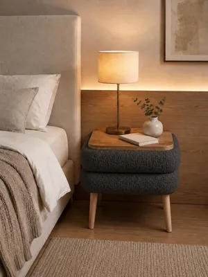 Productafbeelding van Skye Decor, nachtkastje van hoge kwaliteit, antracietkleurig, 40x45x50 cm, 100% melamine