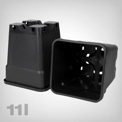 Produktbild von Pflanztopf, quadratisch/schwarz, 11 Liter