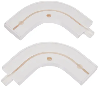 Produktbild von Gardinia Rundbogen GE1 mit Endstück, Weiß, 1 Paar, 13,5/13,5 cm