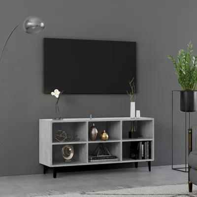 Immagine prodotto di Maison Exclusive - Mobile TV con gambe in metallo grigio cemento 103,5x30x50 cm