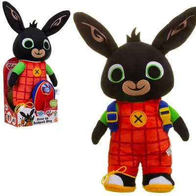 Obrázek produktu pro Bing a učení se oblékat - plyšový maskot s batohem 35 cm.