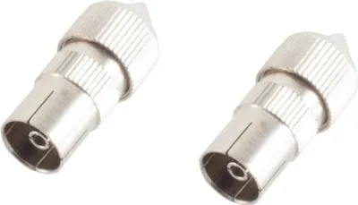 Immagine prodotto di shiverpeaks ®-BASIC-S--2 x accoppiamento coassiale, metallo (BS82012-2SET)
