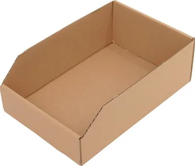 Produktbild von Regalkasten L300xB200xH100mm braun 1-wellige Pappe