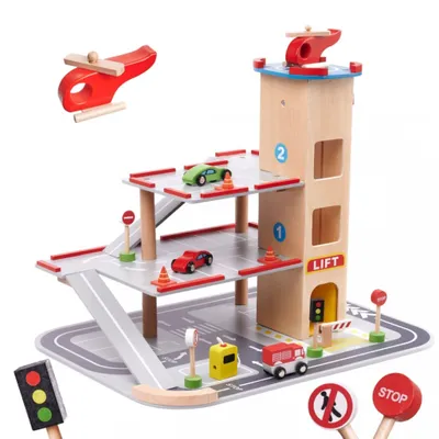 Image de Parking en bois LULILO Garage urbain à deux étages BENINO