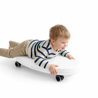 Image de Surf Jouet porteur enfant souple avec roues, 55 x 25 cm, blanche